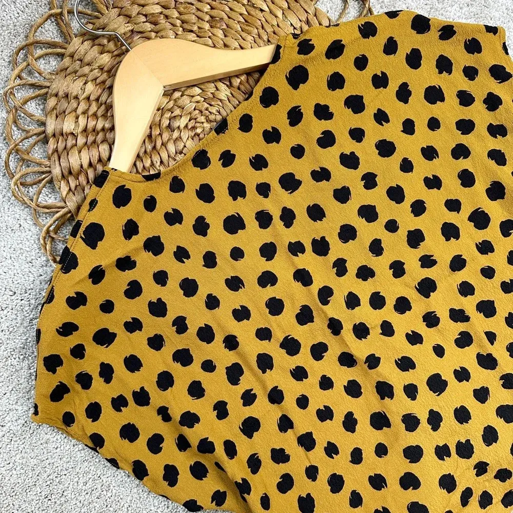 Madewell Sash-Tie Wrap Top in Painted Spots Size M - Image 6