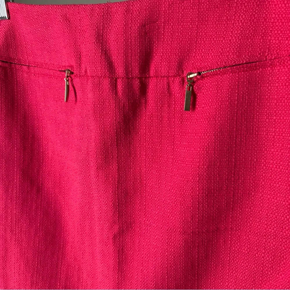 East Fifth JCP Mini Skirt Hot Pink Lined Textured Zippers NWT Size 16P - Image 5