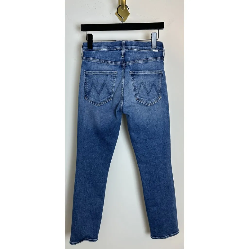 MOTHER The Dazzler Mid Rise Ankle Straight Leg Jeans in Wash Different Strokes Blue Size 26 - Image 11