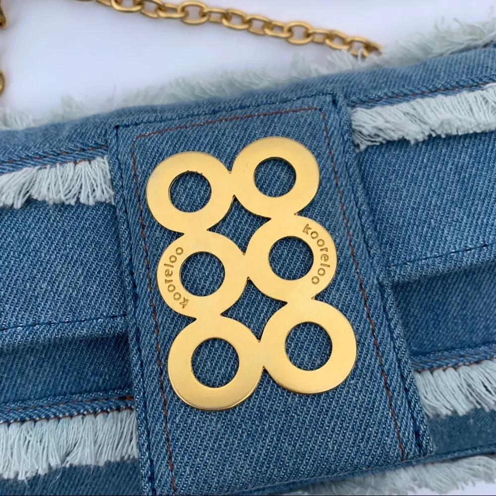 KOORELOO Amalfi Fringe Denim Crossbody Bag - Image 6
