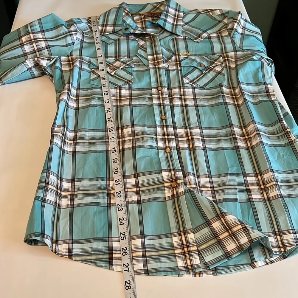 Cruel Girl Snap Button Long Sleeve Western Shirt Size L - Image 10