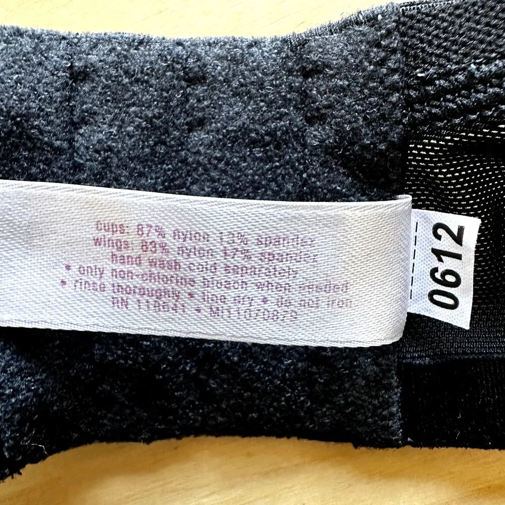 Cacique Intimates Full Coverage Bra Underwired Mesh Adjustable Strap Black 40DD - Image 3