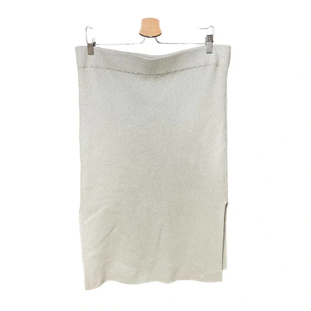 Ramy Brook Traci Midi Sweater Knit Skirt Seafoam Green Size Large‎ - Image 7