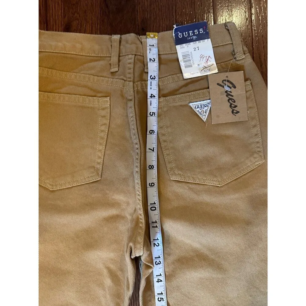 Women’s Vintage High Rise Straight Leg Jeans in a timeless Khaki/Sand color - Image 5