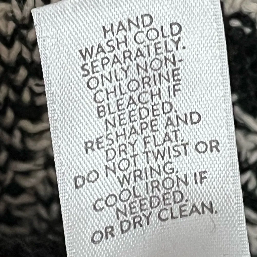 J Jill Striped Linen Blend Pullover Sweater Womens Size L Black Ivory Coastal Size L - Image 7