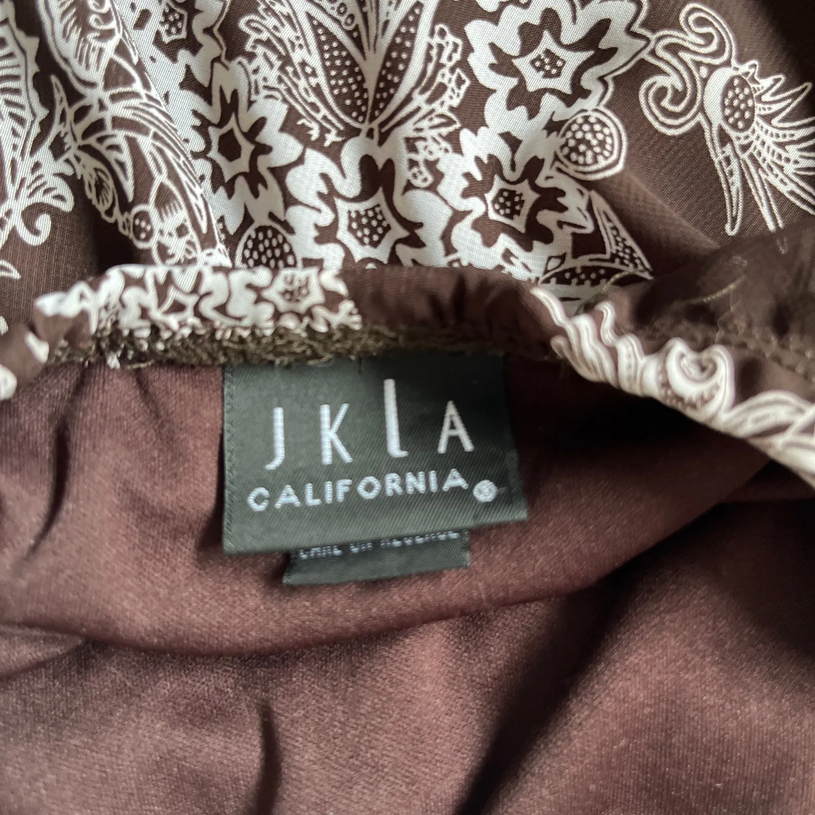 JKLA | Whimsigoth Brown Paisley Lined Flowy Midi Skirt | Women's Size L Size L - Image 8