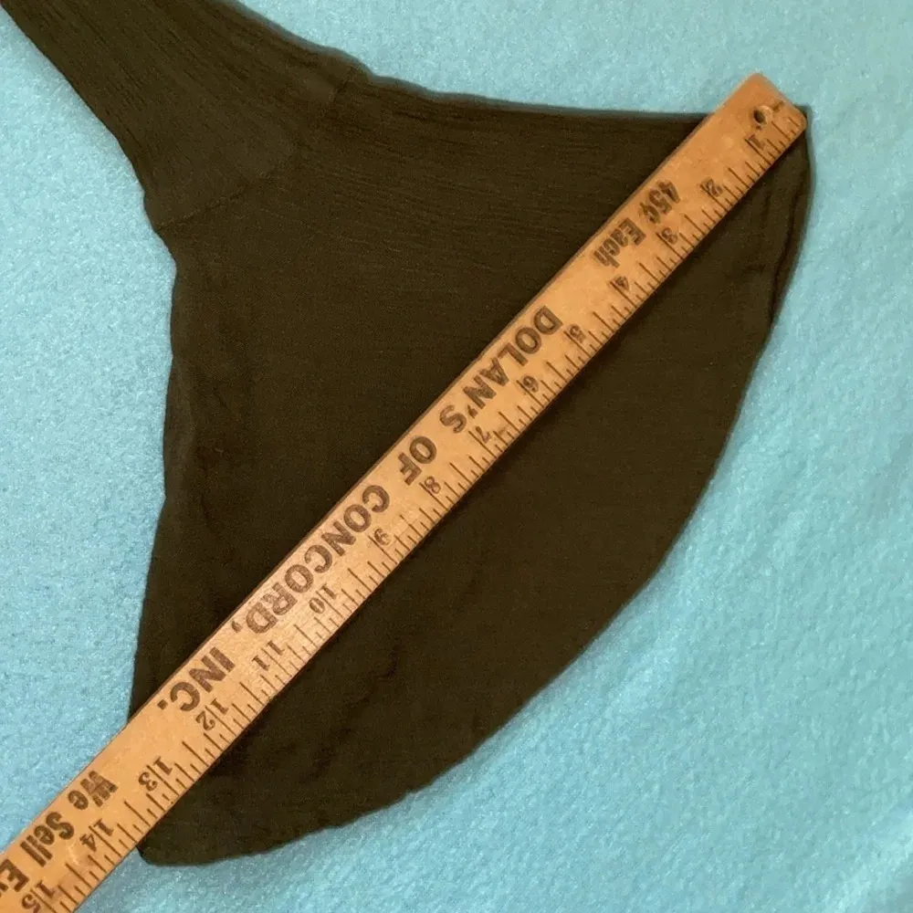 NUON gauze lace up front long butterfly bell sleeves olive green NEW size XS - Image 11