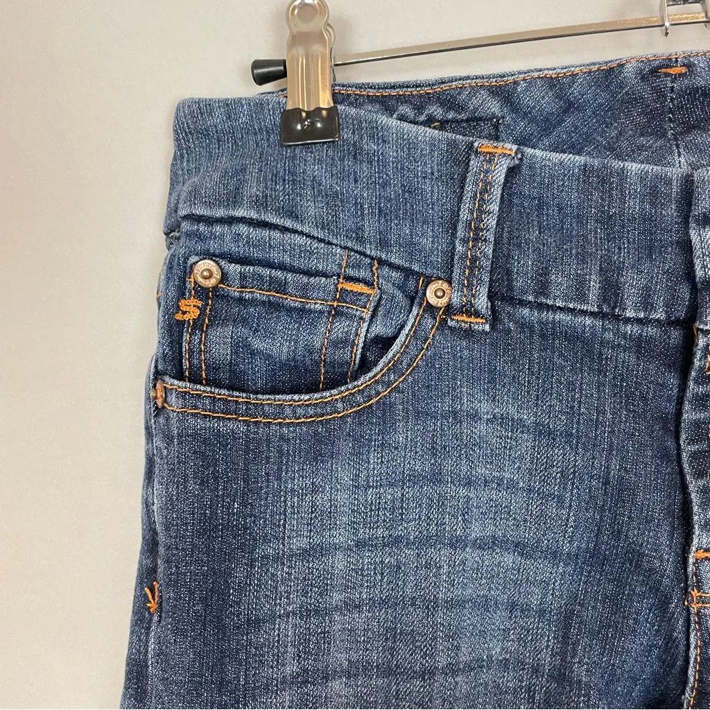 Seven7 Jeans Bootcut Size 27 Low‎ Rise Blue Stretch Whiskering Fades Women - Image 9