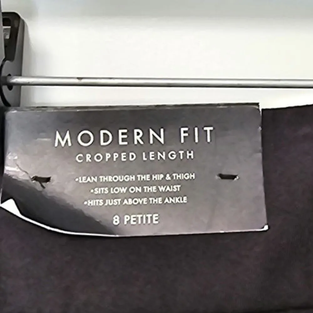 NWT Ann Taylor Modern Fit Dress Cropped Pants Black Size 8 Petite work Business - Image 5