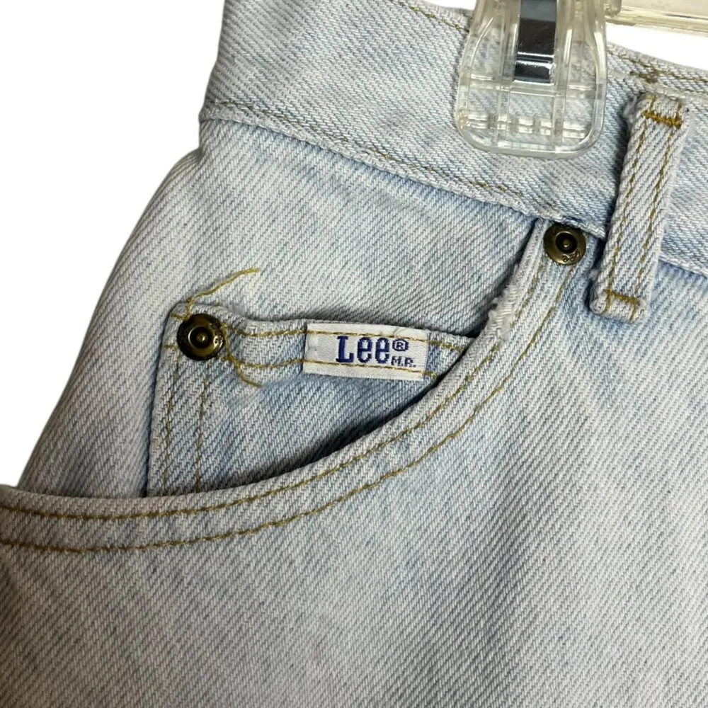 Vintage Lee Womens 16 High Rise Mom Jeans Light Wash Denim Retro 90s Relaxed Fit - Image 5