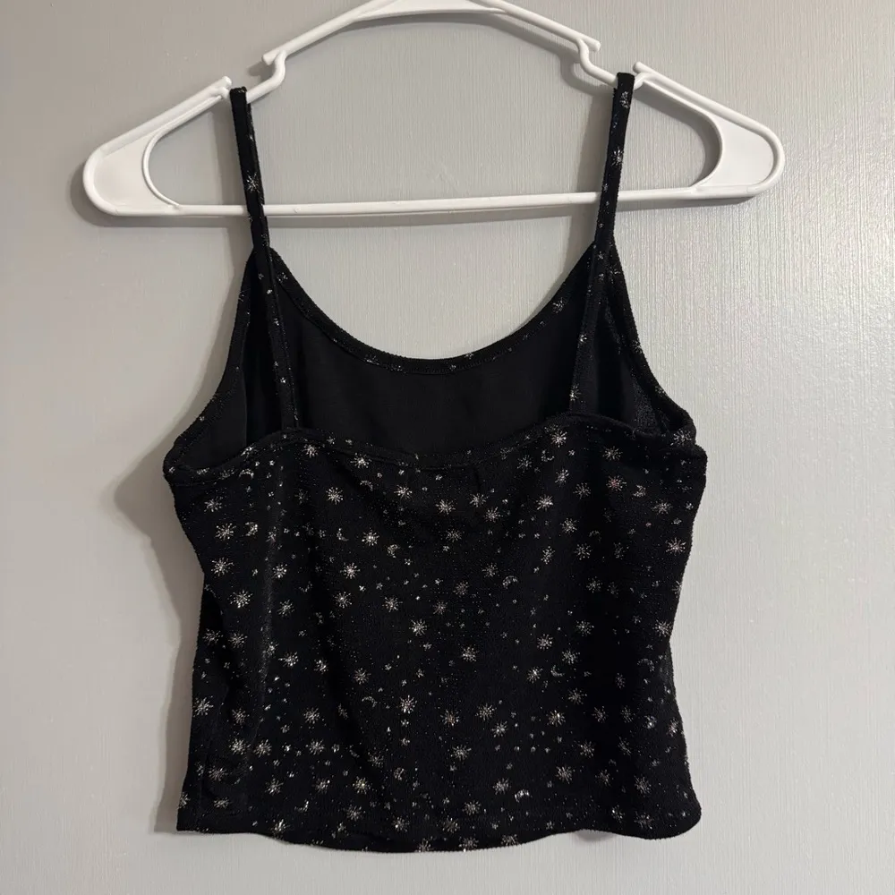 Urban Outfitters Black Spaghetti Straps Cropped Top Size Medium - Image 2