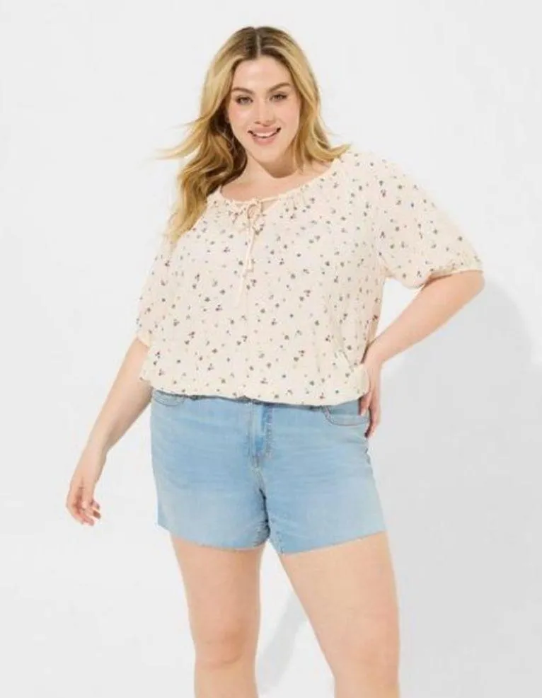 NWT Torrid Ditsy Scatter Floral Dew Lightweight Blouse/Top Size 00  M/L - Image 11