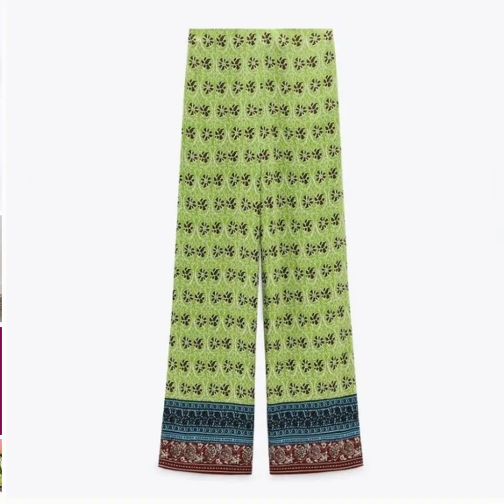 NWT ZARA FULL-LENGTH PRINTED TROUSERS BLOGGERS FAV - Image 6