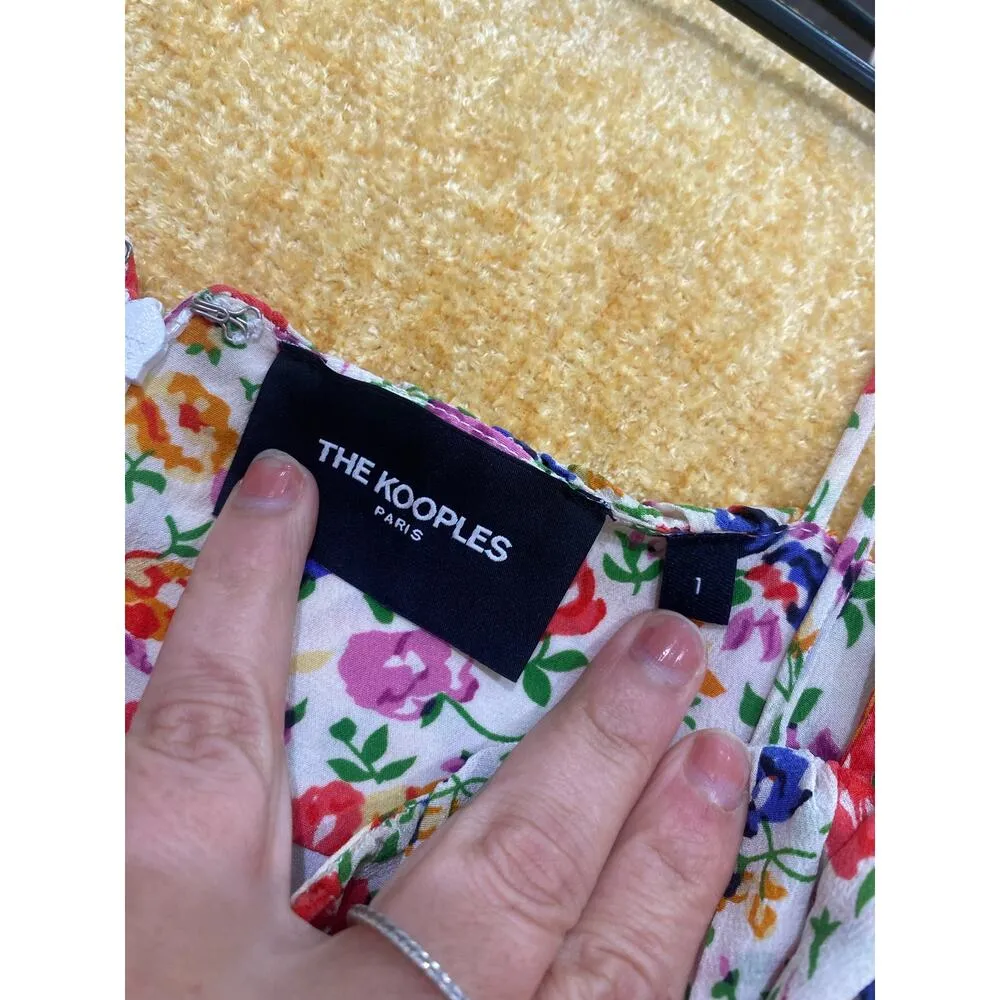 THE KOOPLES Short Silk Dress with Shoulder Straps Size 1/US Size Small - Image 6