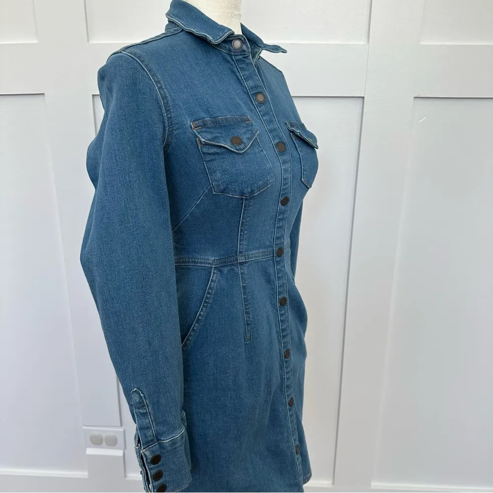 Free People Dynomite Denim Dress - Image 5