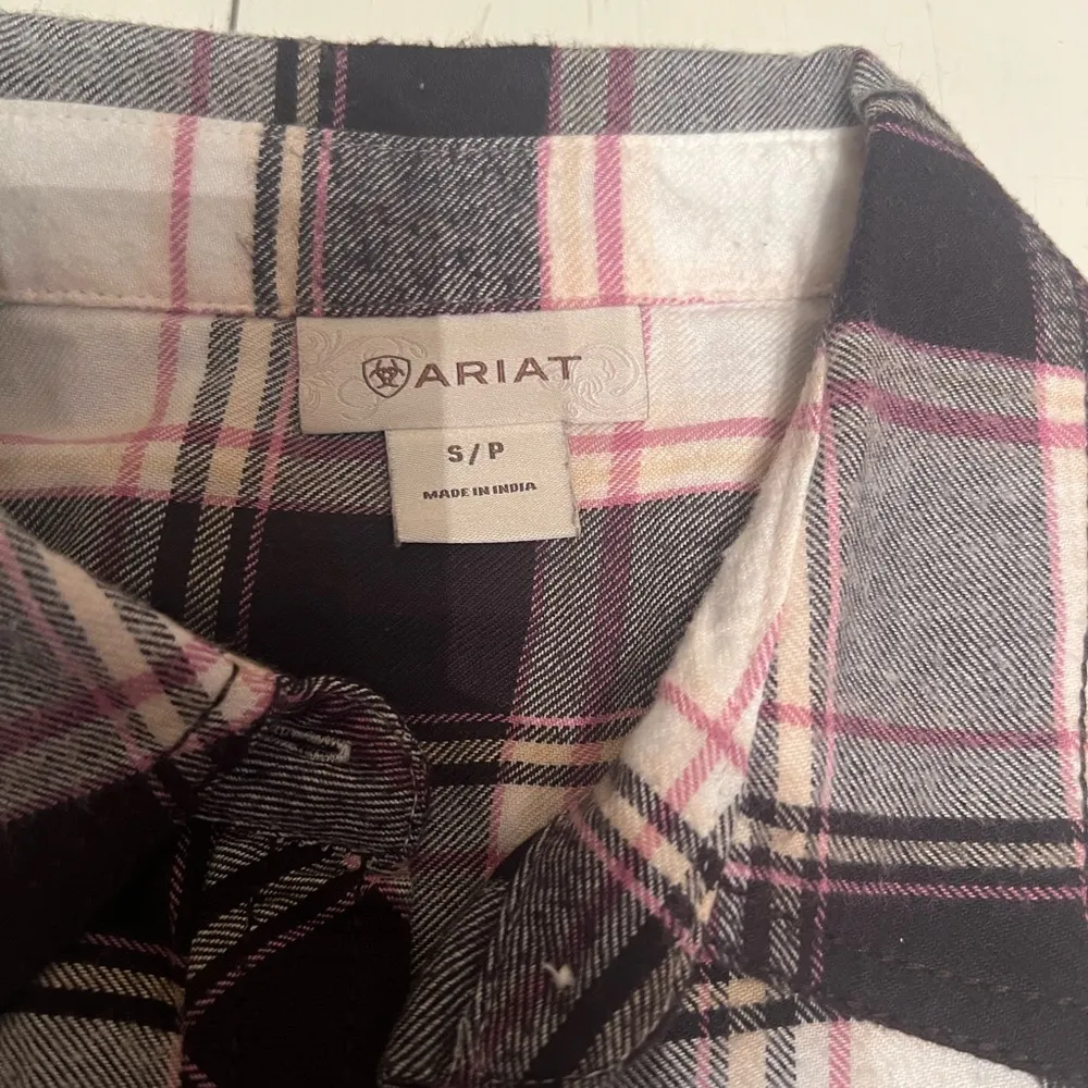 Ariat Rebar Shirt Women Small Plaid Flannel Button Down‎ Workwear Dura Stretch - Image 4