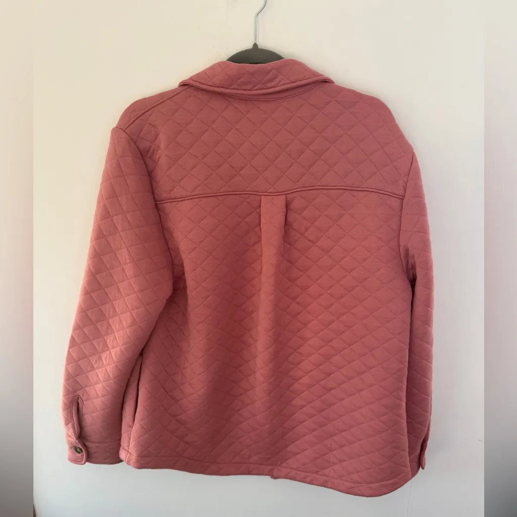 Quilted Pink Button-Up Jacket - Image 5