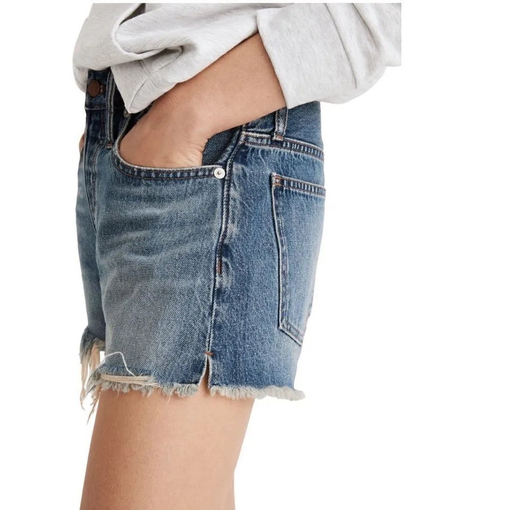 Madewell Relaxed Denim Jean Split Hem Edition Shorts,‎ Size 8 (29 Waist) NWT - Image 4