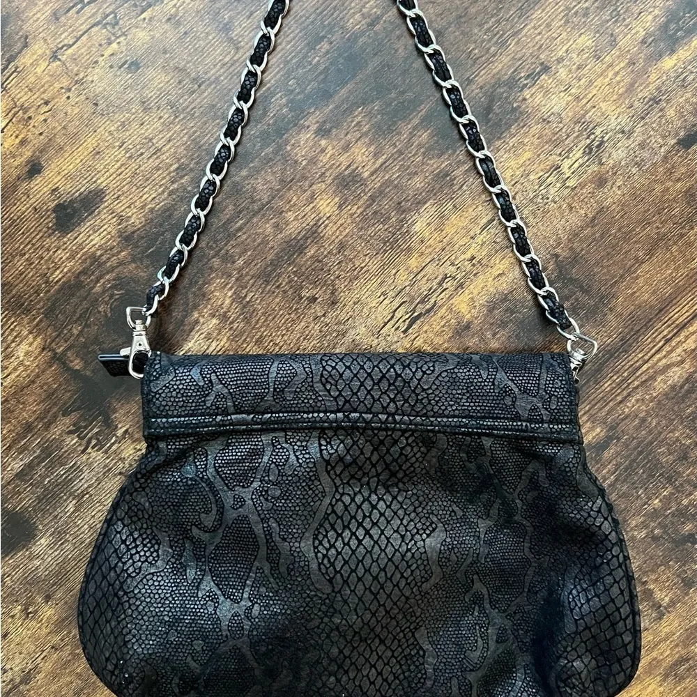 Chicos faux leather/suede embellished handbag. - Image 3