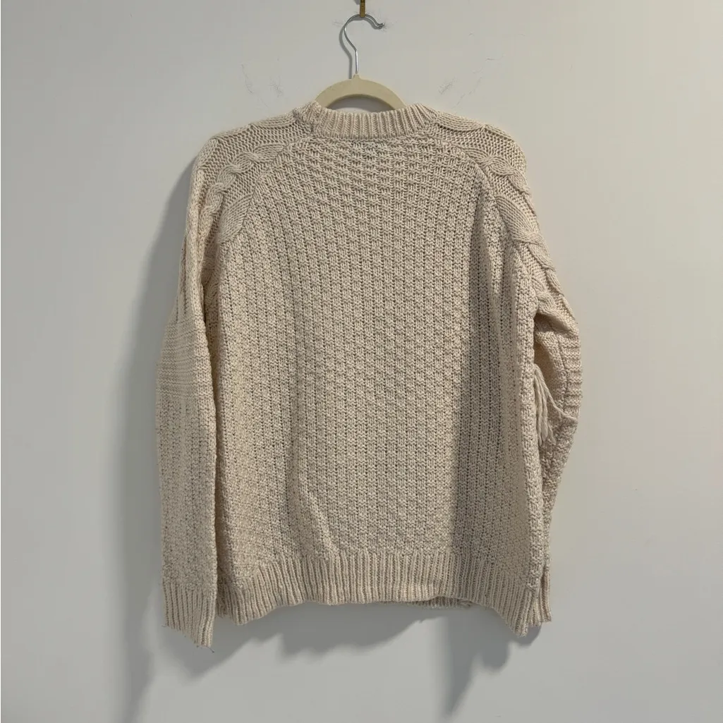 Fringe Cable Knit Sweater - Image 5