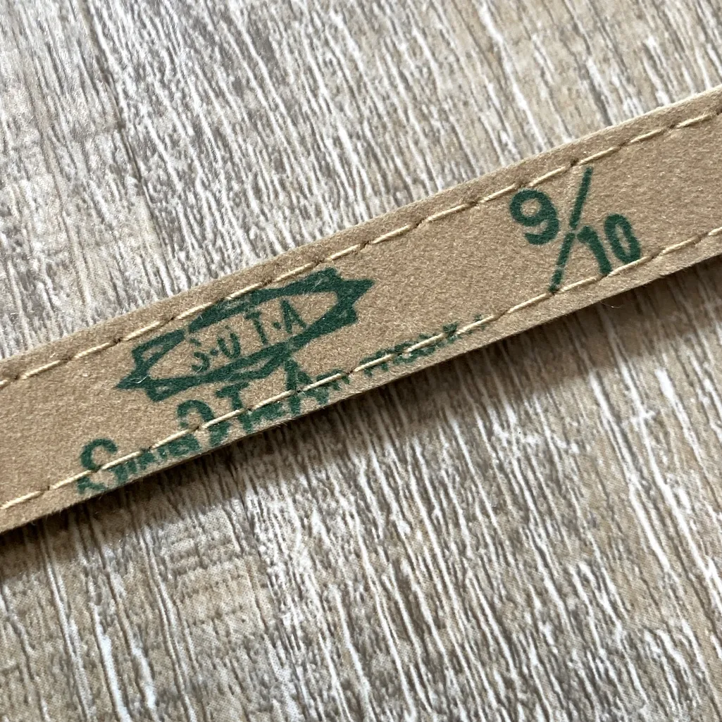 80s Vintage SOTA Leather Crocodile Skinny Belt Women's Medium Silver Tip Western White - Image 7