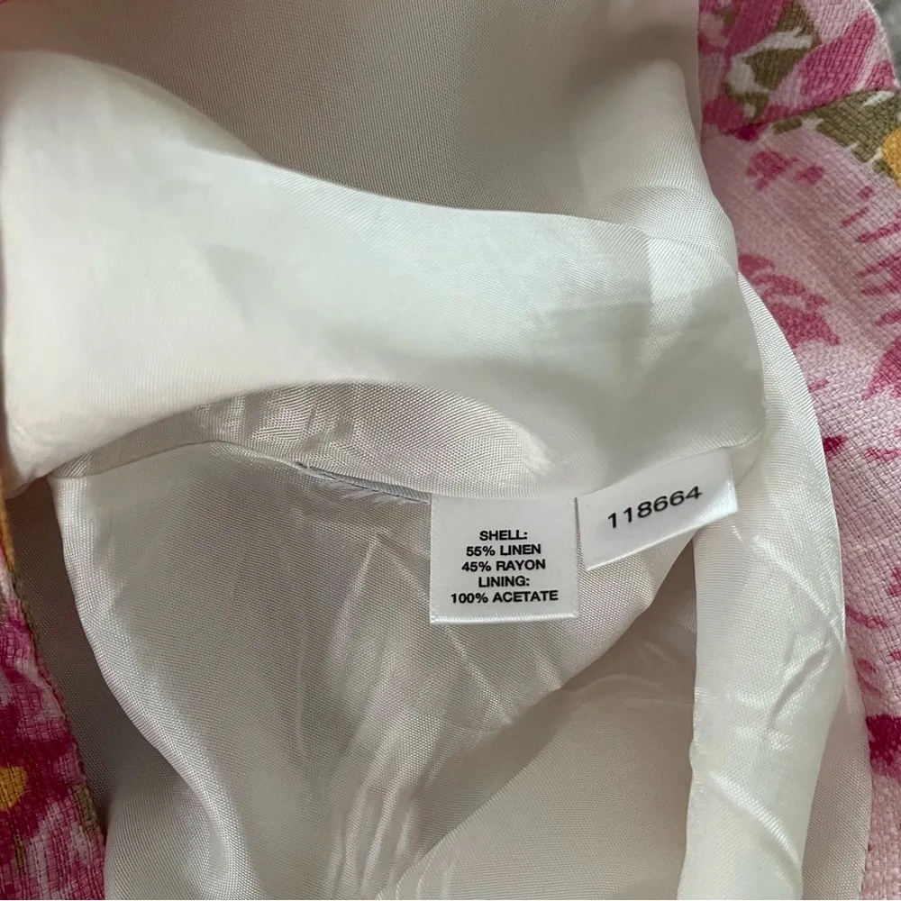 Ann Taylor LOFT Peony Print Linen Blend Midi Skirt, Sz 2 - Image 15