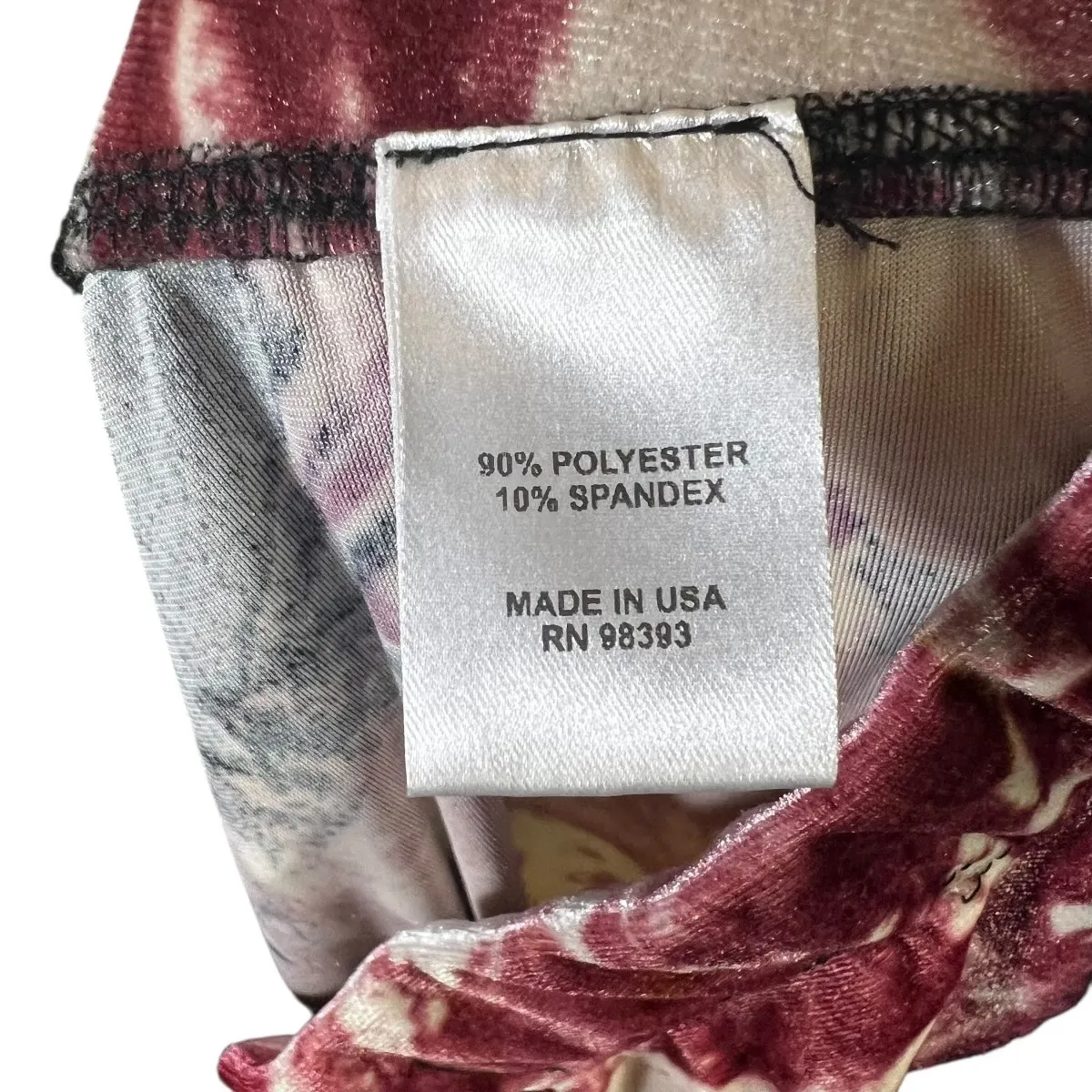 Mod X Velvet Floral Wide Leg Pants Womens S Black Purple Boho Hippie Lounge - Image 9