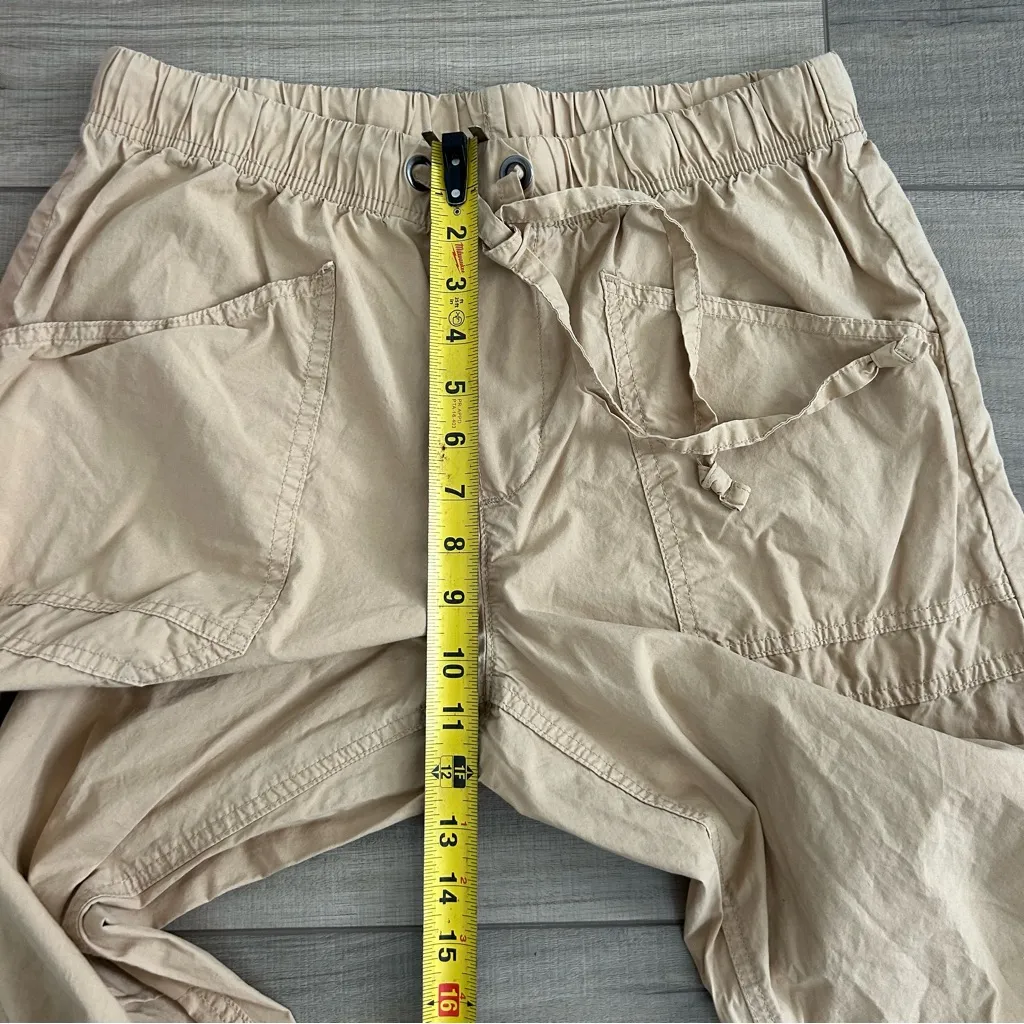 Aerie Avenue Baggy Wide Leg Cargo Pants Y2K Pull On Casual Field Khaki M - Image 9