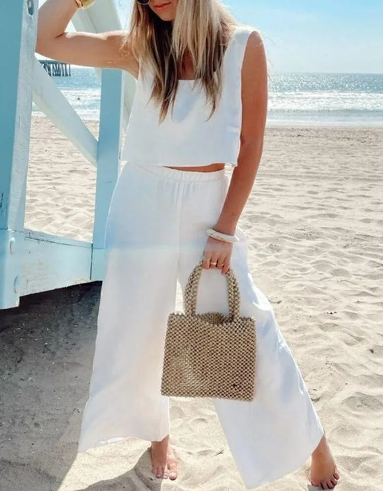 Show Me Your Mumu - Kick Back  Wide Leg Pants in White - Image 4