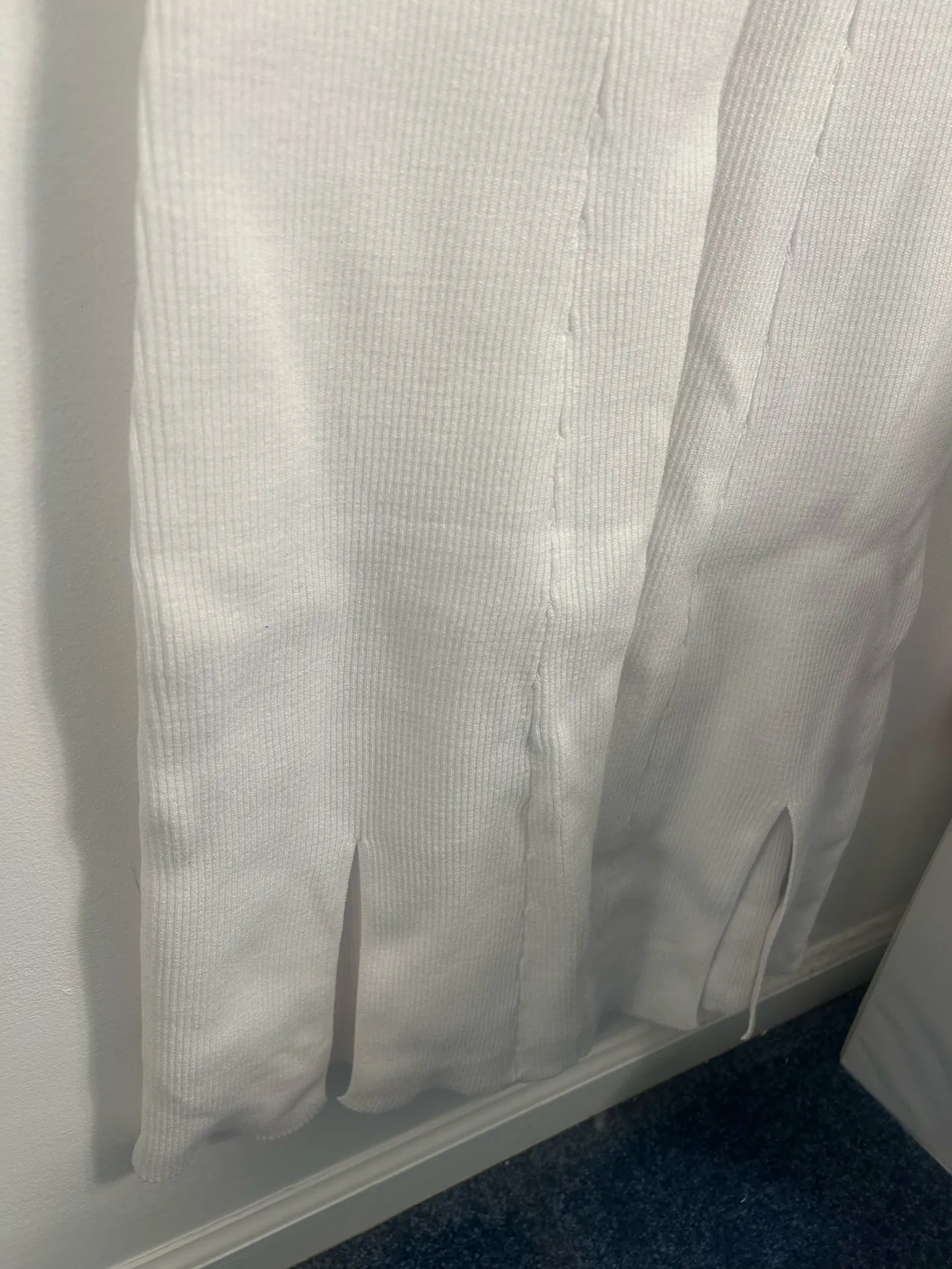 PacSun  White Ribbed Flare Pants - Image 4