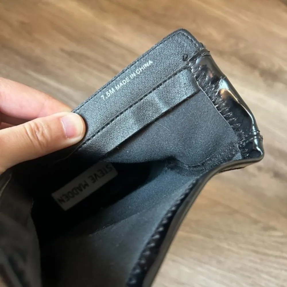 Steve Madden Black Gaze Chunky Heel Boot Size 7.5 - Image 7