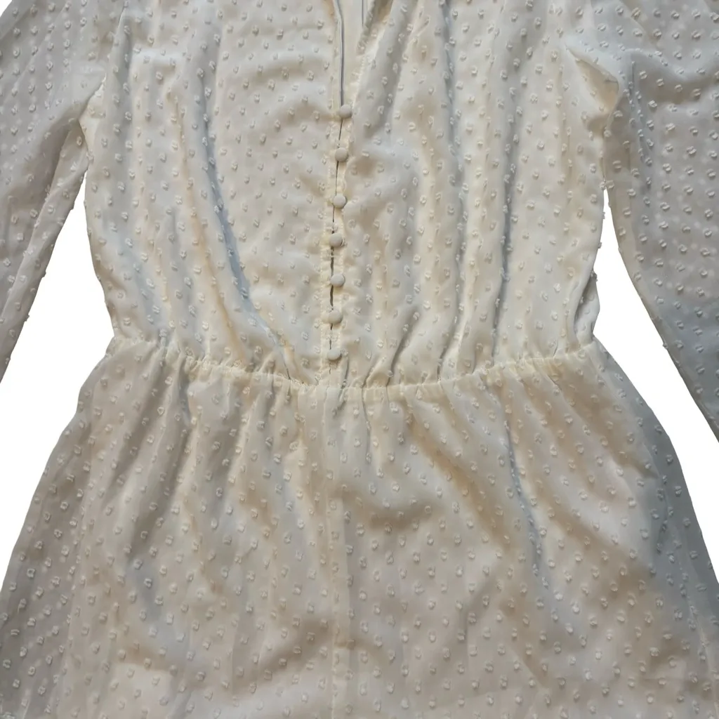 NWT, Endless Rose Swiss Dot Romper in White, Sz M - Image 10