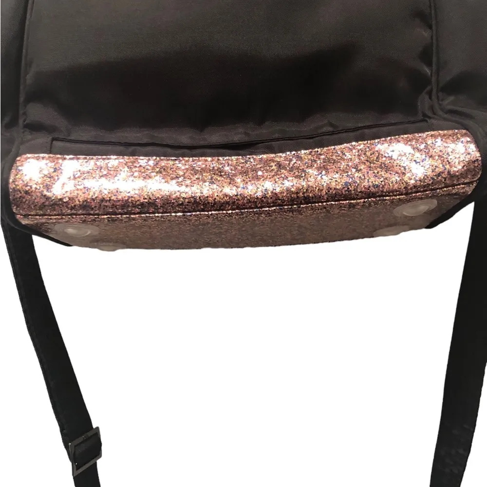 LUG Promenade Nylon Crossbody Bag Black 11X9 Diaper Travel Personal Bag Pockets - Image 6