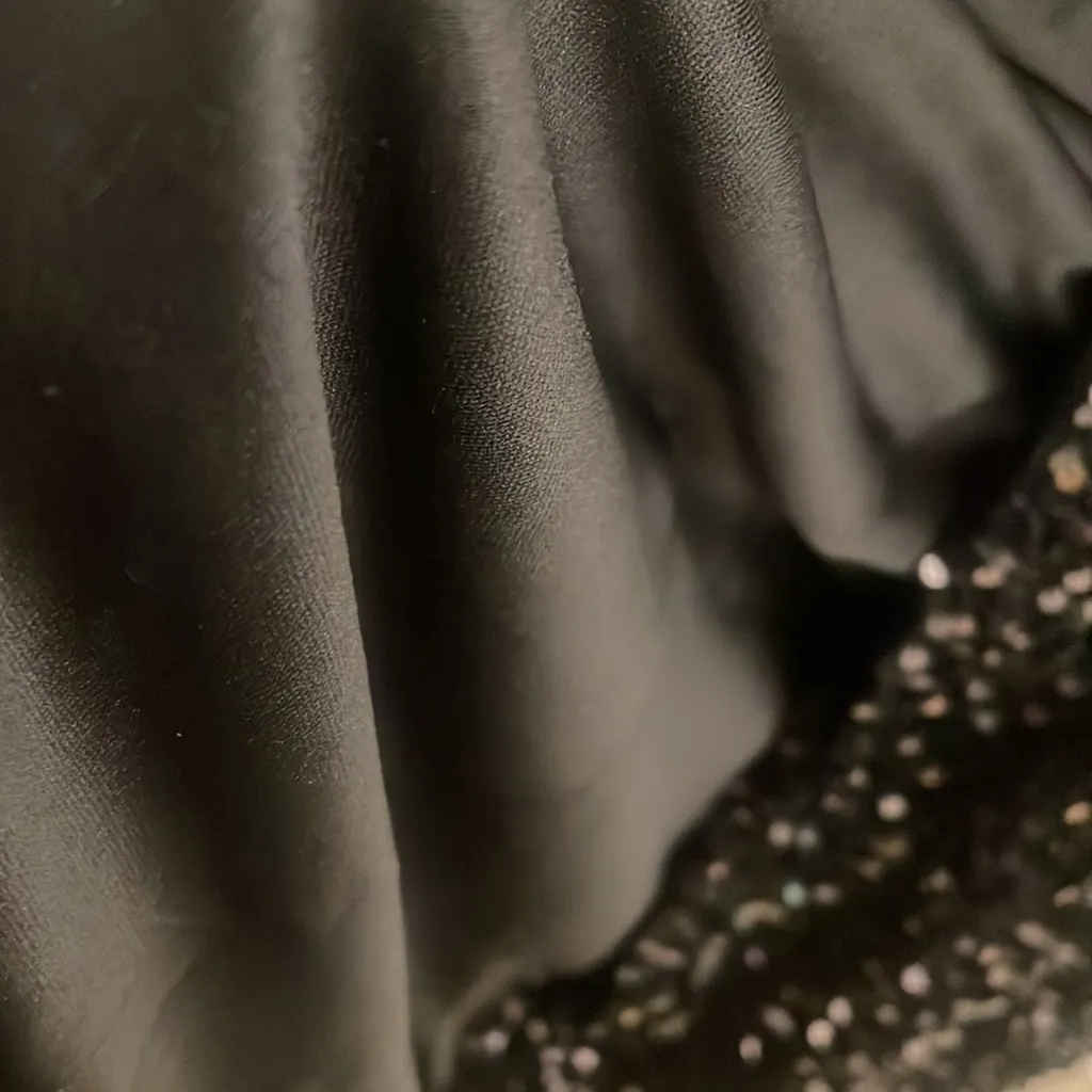 New holiday dress spaghetti straps velvet sequin dress in black Large - Image 13