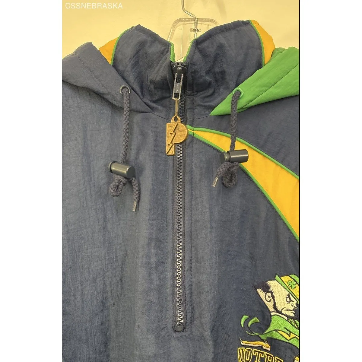 Vintage Notre Dame Fighting Irish half-zip windbreaker jacket Multicolor - XXL - Image 5