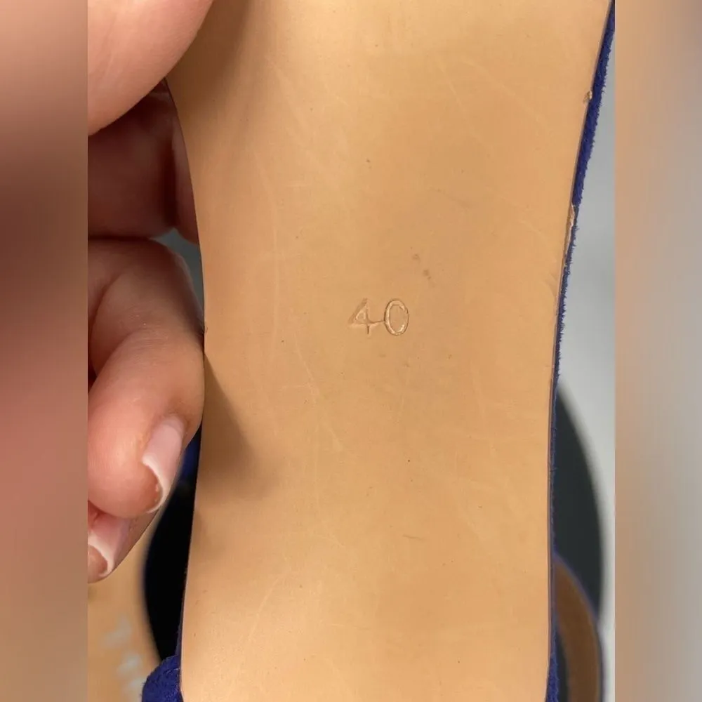 H&M purple strap sandals, size 9‎ suede S-69 - Image 6