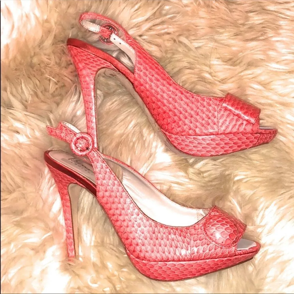 Bourne England Leather Peeptoe Sling Back‎ Size 7 - Image 6