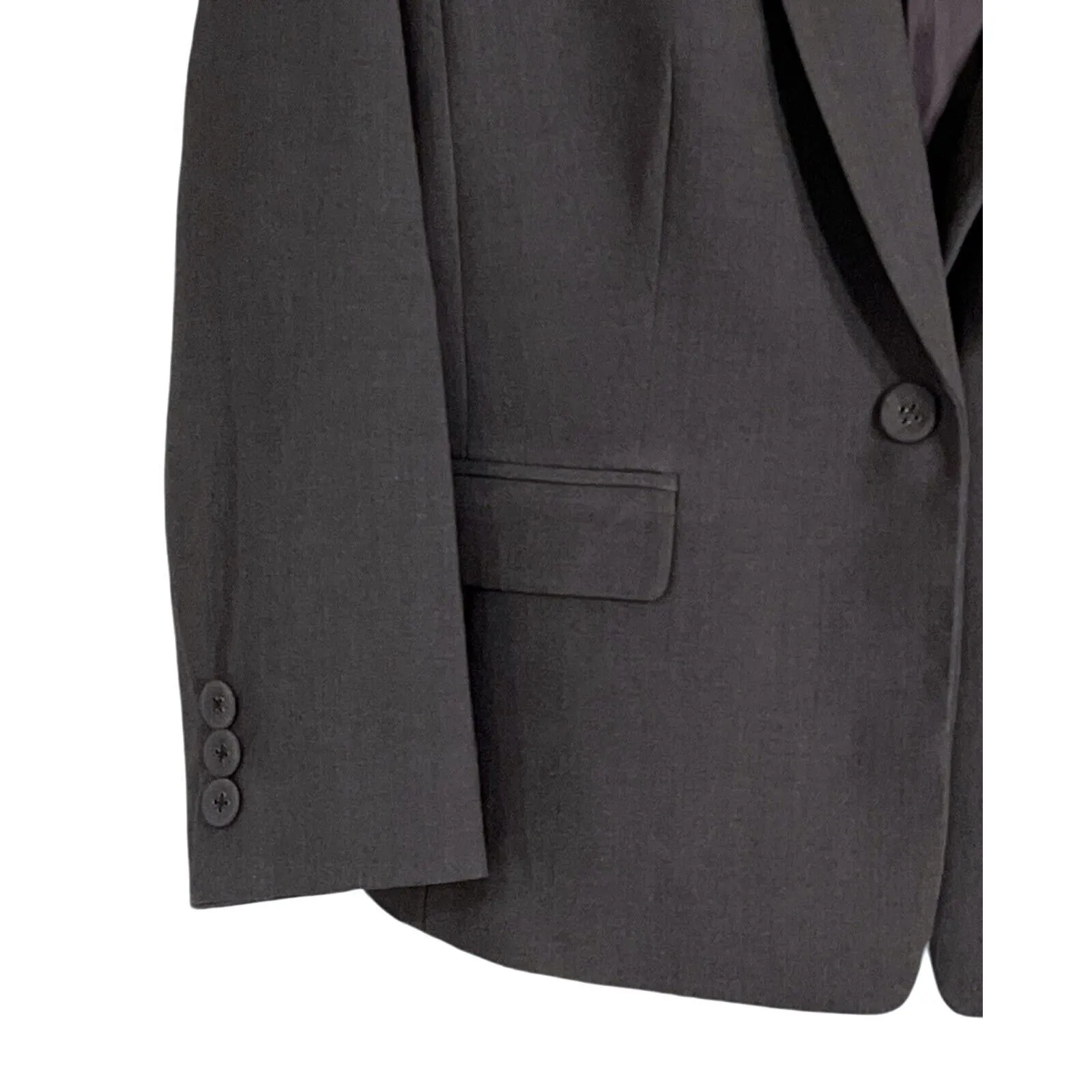 Nine West Womens Suit Jacket Size 10 Gray Button Front Single Vent Lined Classic - Image 5