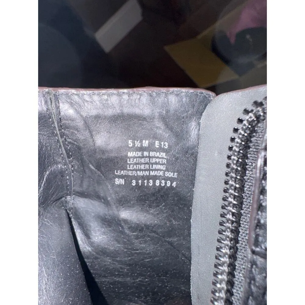 Tory Burch Black Bristol Equestrian Calf Leather Ankle Zip Bootie black size 5.5 - Image 12