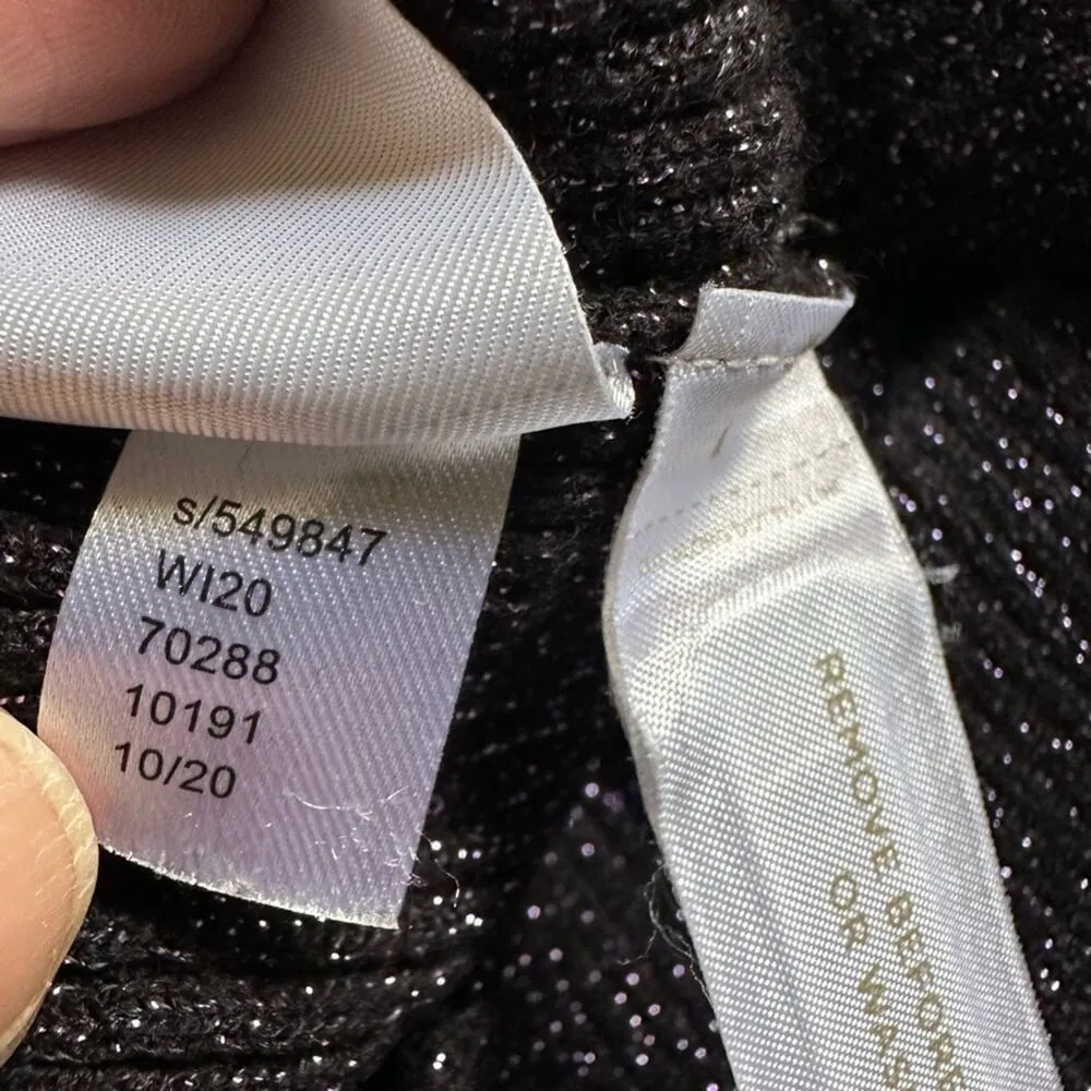 Ann Taylor Purple Sweater Metallic Puff Sleeve Turtleneck Fall Holiday Sparkle - Image 5