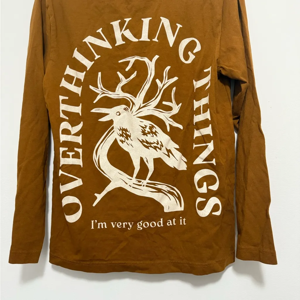 Brown Long Sleeve Shirt Size M - Image 2