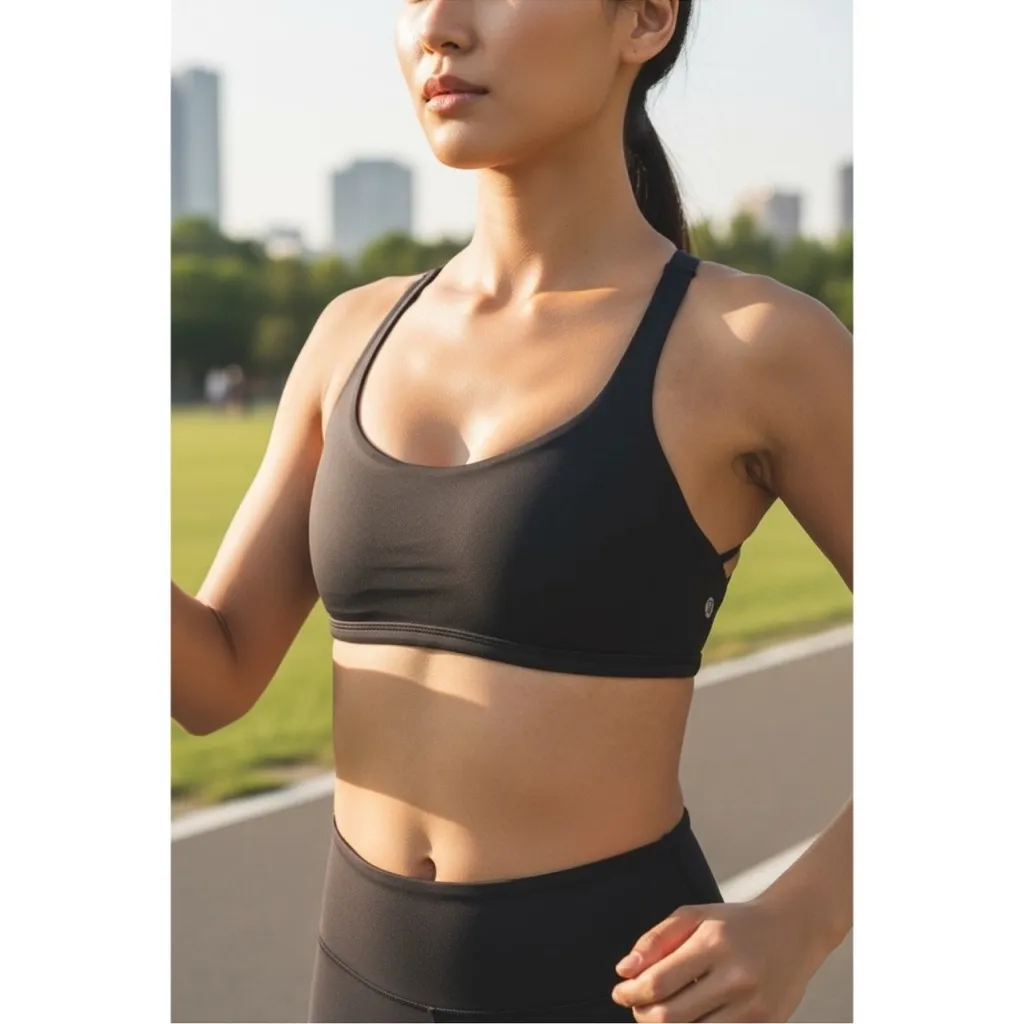 Lululemon Free To Be Wild Sports Bra Black Strappy Back Size 8 - Image 3