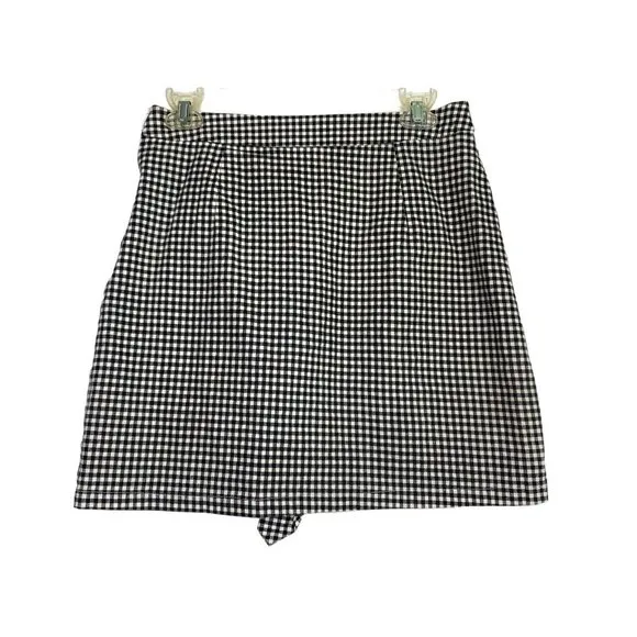 Missguided black white Gingham check plaid frill mini short skirt Size 8 - Image 2