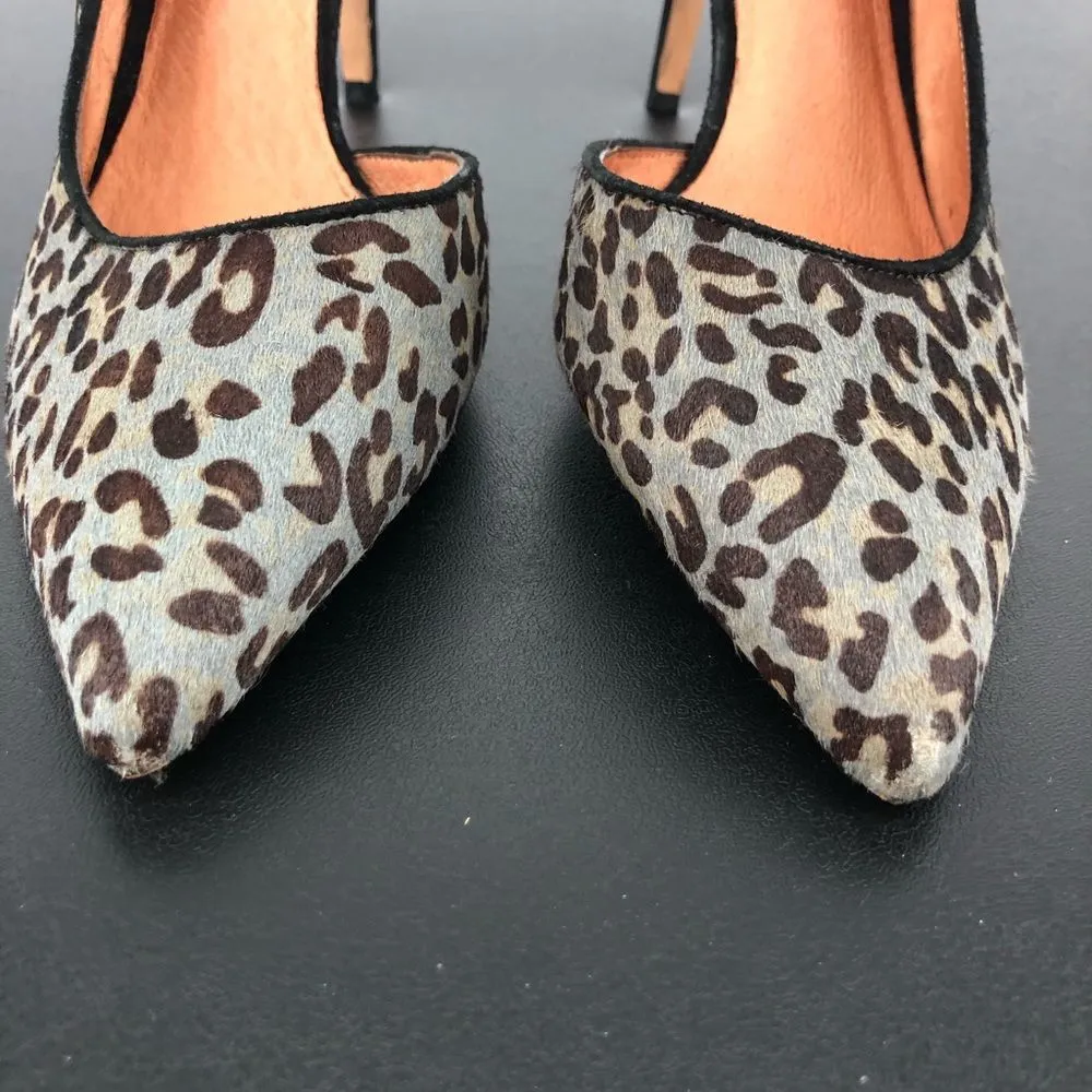 Halogen Leopard Print Heels Calf Hair Marlie D’Orsay Pumps - Image 6