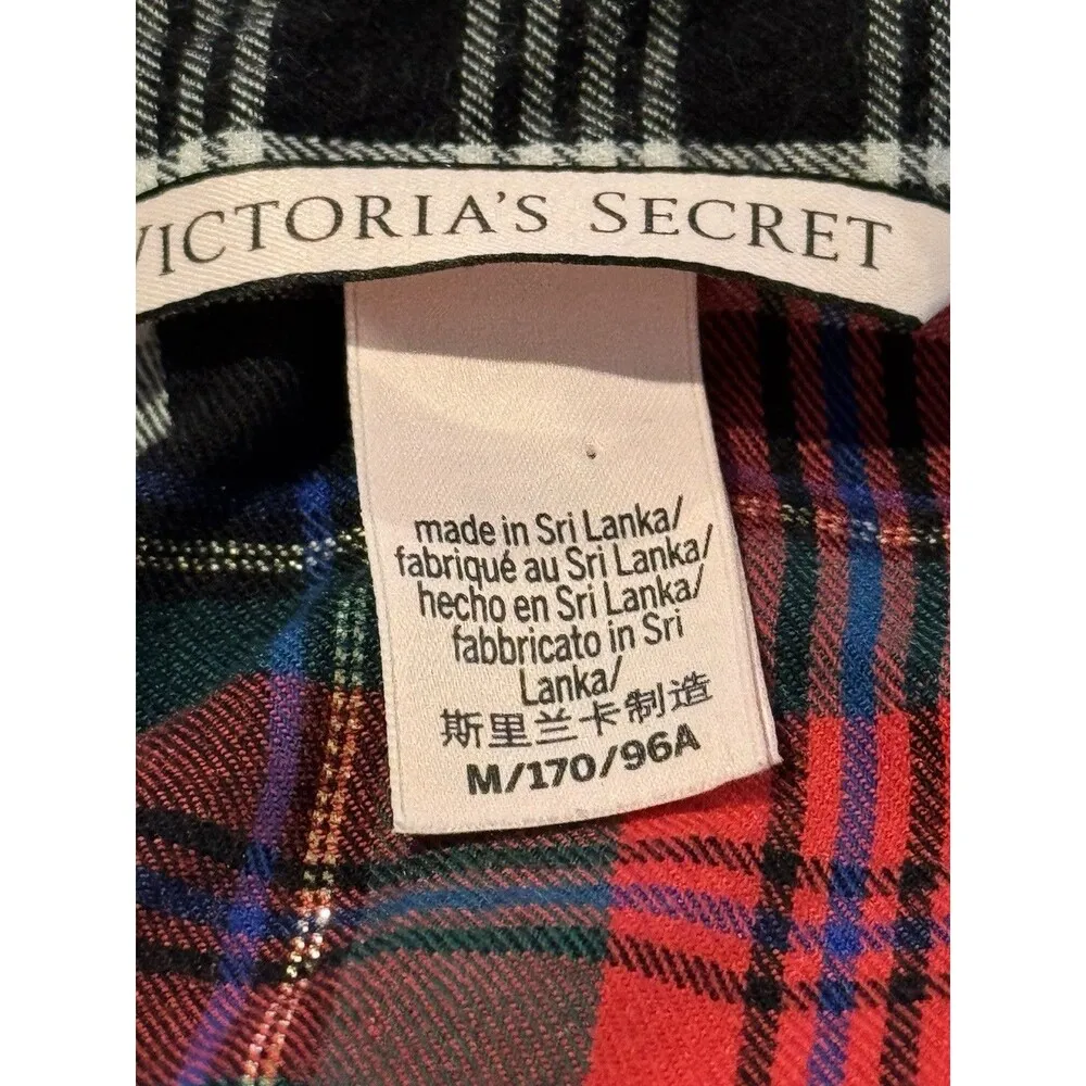 VICTORIA'S SECRET ROMPER SHORT PAJAMA Sz M Pocket Tie Waist Bead  Embellished - Image 10