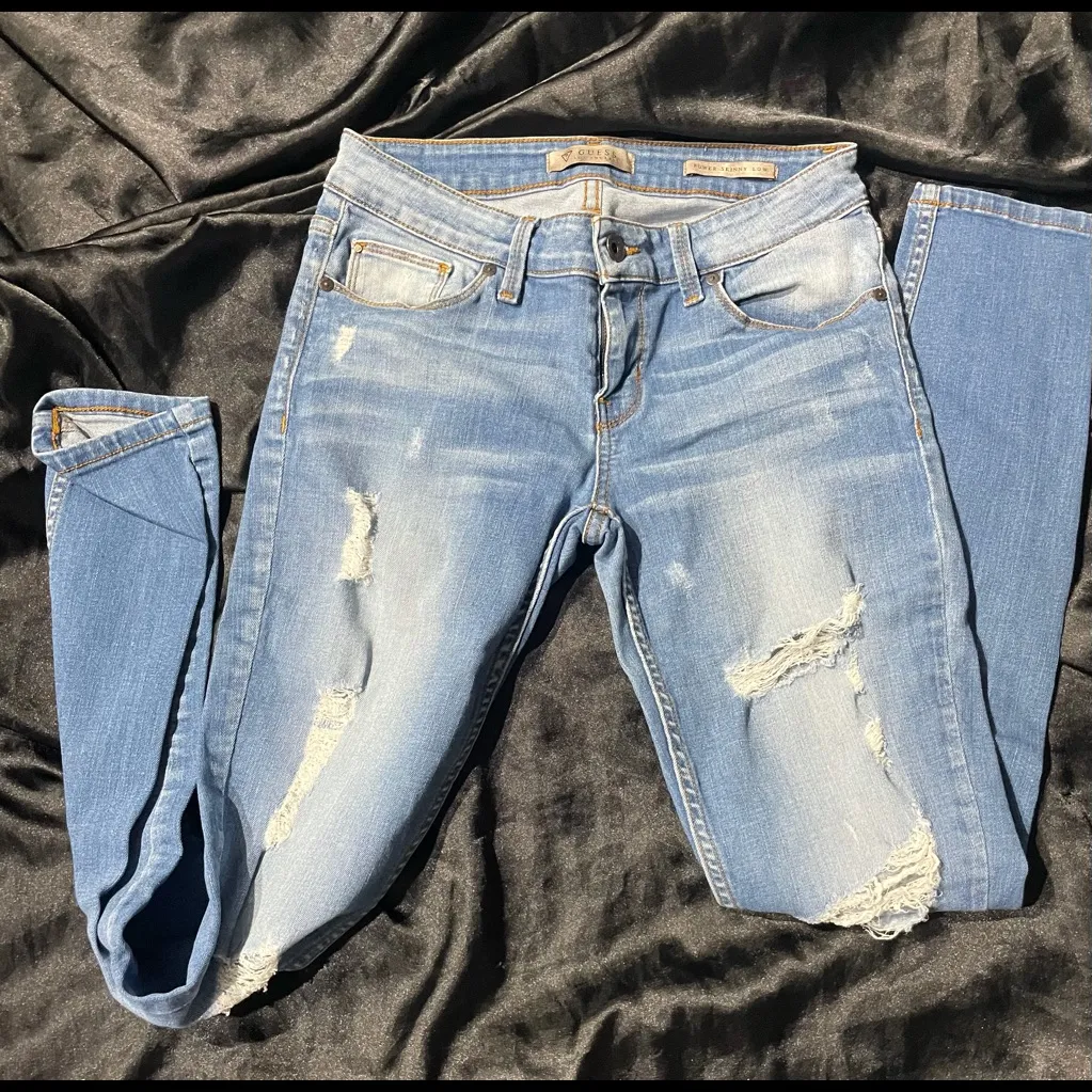 Guess  power skinny low distressed jeans - Image 2