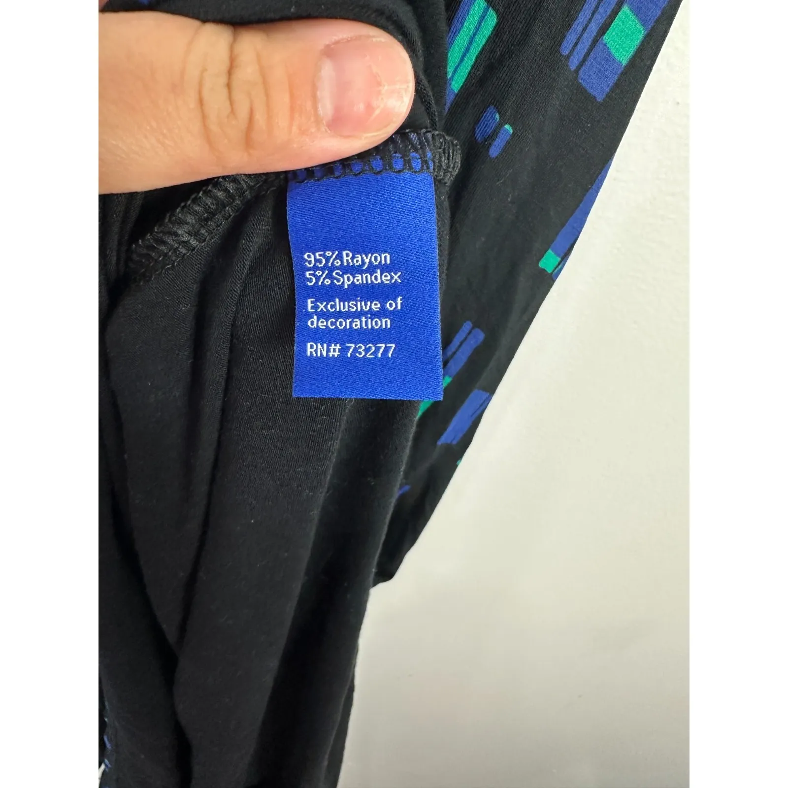 APT.9 Dress Womens Small Black Blue‎ Green Geometric Midi Stretch Career Retro - Image 6