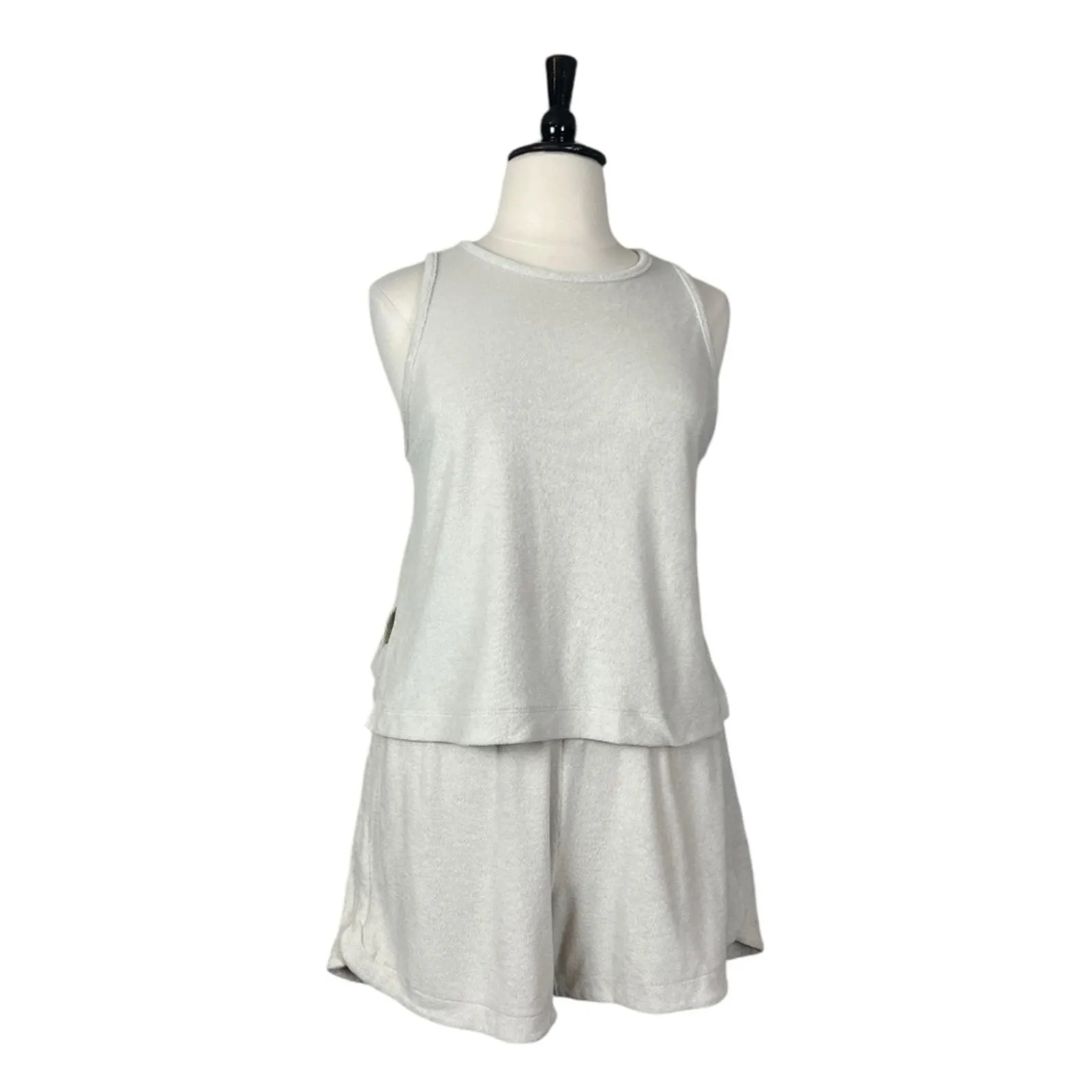 A New Day Target Short Tank Set Terry Elastic Waist Cream Women’s Size XL/1X - Image 5