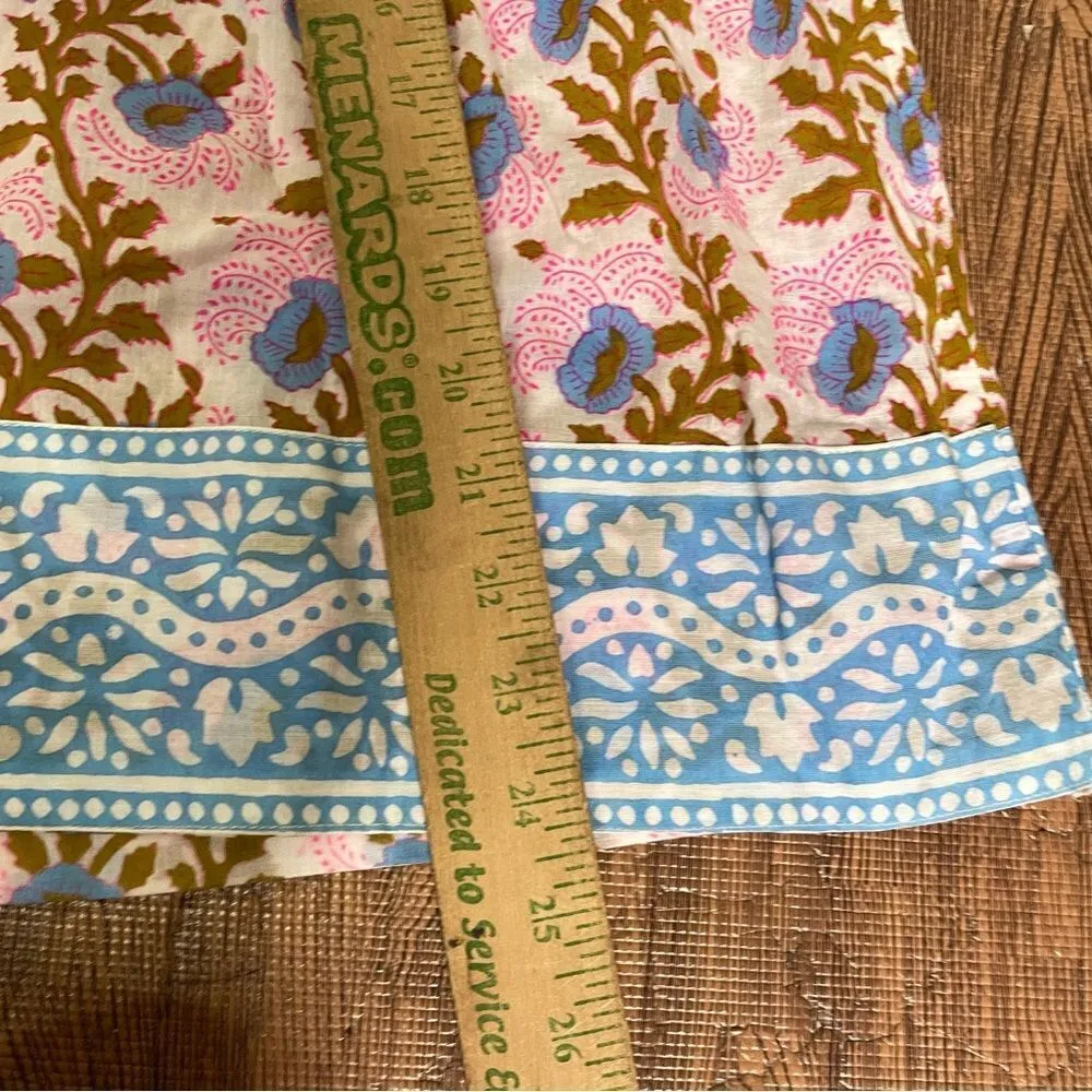 J Crew SZ BLOCKPRINTS Off The Shoulders Traci Blouse Medium‎ - Image 9