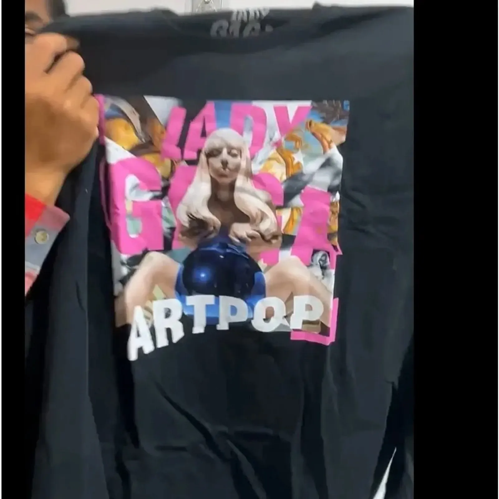 LADY GAGA Artpop Longsleeve Tracklist Tee Size 2X New w/o Tag Official Merch Black - Image 5